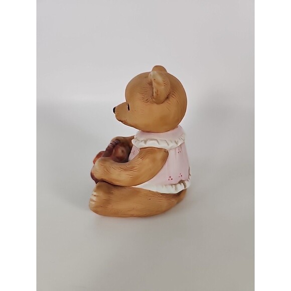 HOMCO CERAMIC BEAR BOY w/HONEY POT & GIRL w/APPLE BASKET FIGURINES #1405 - Picture 6 of 15